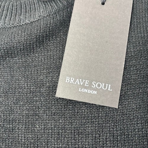 Brave Soul Dress Women's Extra Small Black Crew Neck Long Sleeve Knit Sweater - Picture 6 of 10