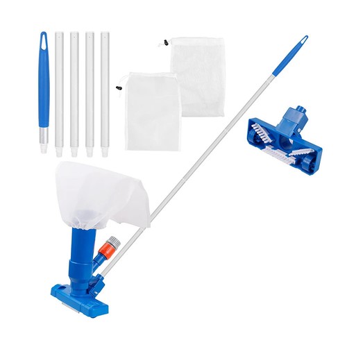 Portable Pond Vacuum Jet Underwater Cleaner with Brush Bag Blue Cleaning Tool - Picture 8 of 22