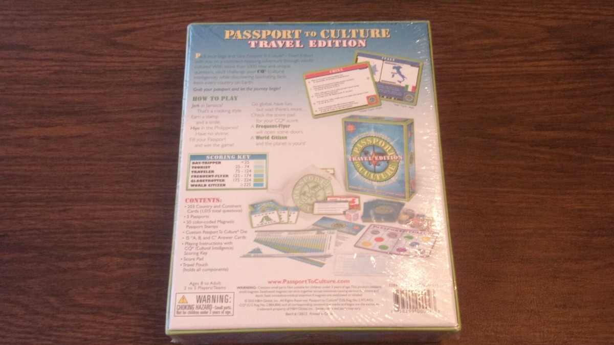NIB Sealed Passport To Culture Game Travel Edition 2012 | eBay