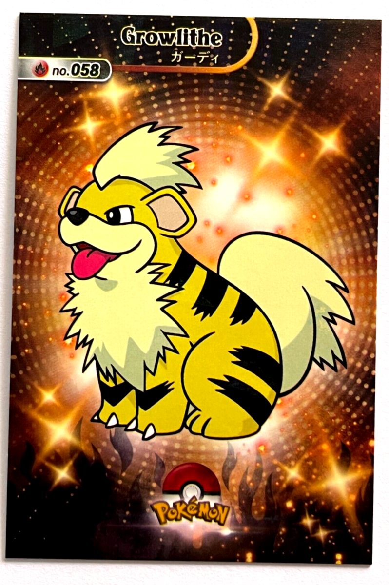 2024 POKEMON SHINY DATABASE Card #058 GROWLITHE KANTO Peru