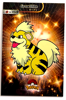 2024 POKEMON SHINY DATABASE Card #058 GROWLITHE KANTO Peru Edition | eBay