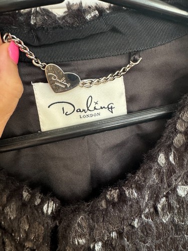 Darling London Black Nina Coat Black RRP $185 USD Size 14 NWOT - Picture 5 of 5