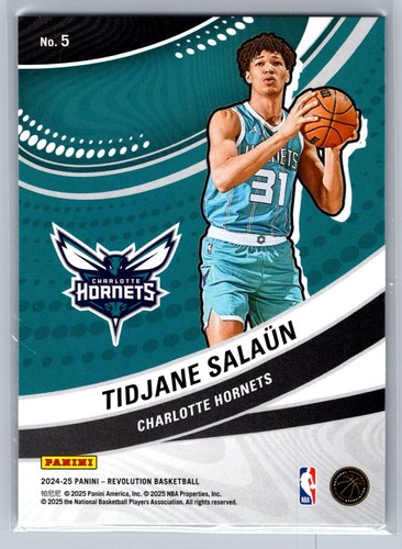 2024-25 Panini Revolution - Vortex Tidjane Salaun #5 (RC) - Picture 2 of 2