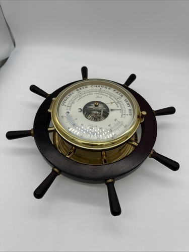 Termometro barometro compensato Schatz tedesco Royal Mariner vintage - Foto 2 di 11