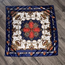 Vintage Reine Seize Silk Scarf Beautiful