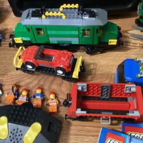 LEGO City #7898 Cargo Train Deluxe 99+% Complete w/ Instruction & Minifigures