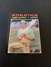 1971 Topps Baseball Reggie Jackson Card #20 Oakland Athletics