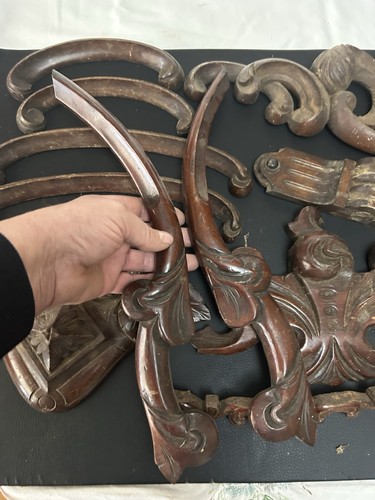 GROSSE MENGE VERSCHIEDENER ANTIKER UHRENGEHÄUSE HOLZLEISTEN DEKORATION -L - Bild 16 von 21