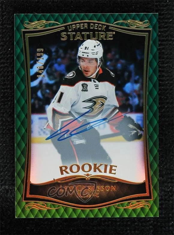 2024 Upper Deck Stature Rookies Green 146/199 Leo Carlsson #43 Auto