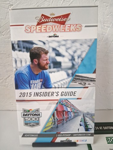 2015 Budweiser Speedweeks Insider's Guide Brochure  Dale Jr Daytona 500 Rolex 24 - Picture 1 of 6