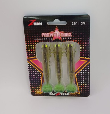 Zman PSLB35-09 PrawnstarZ Loose Body 3.5'' 3/0 Hook Fried Chicken 3CT