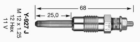 ENGINE GLOW PLUG NGK 4916 A NEW OE REPLACEMENT - Picture 2 of 5