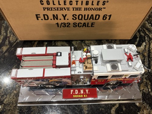 Code 3 FDNY "Tribute to 9/11" Seagrave Pumper Squad 61~Scale 1/32~ DIAMOND PLATE - Picture 3 of 7