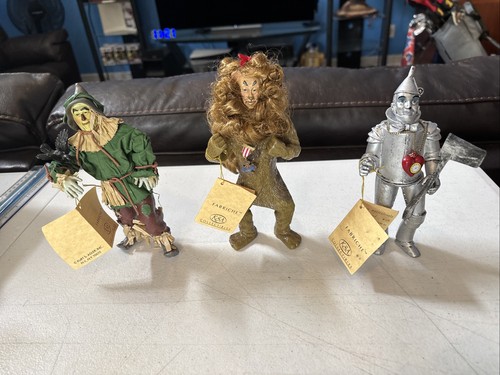 The Wizard of Oz Kurt S. Adler Fabriche 8” Figures Lot: Scarecrow, Lion, Tinman - Picture 1 of 9