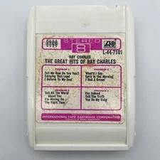 Ray Charles - The Great Hits - Restored 8 Track Tape - New Pad and Splice