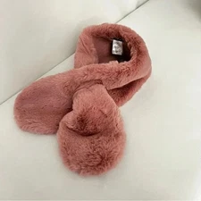 I.N.C. Pull-Through Faux -Fur Scarf Blush Pink Soft Cozy
