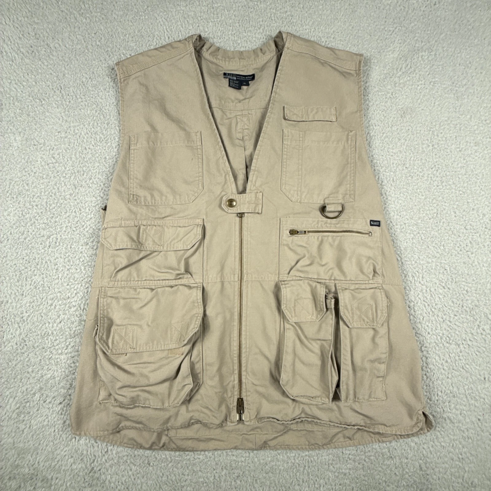 511 Tactical Vest Mens XL Khaki Utility Cargo Zip Pockets Fishing Hunting Safari
Opens in a new wind