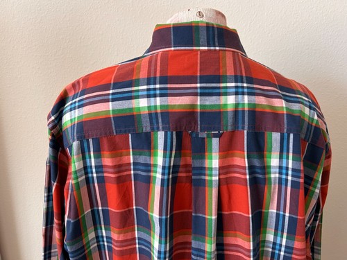 Chaps men plaid shirt size 2XL tall Easy Care long sleeve button down collar - Picture 5 of 6