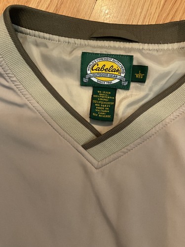 Men's:CABELA V-NECK PULLOVER WINDBREAKER SZ.L (54"Chest&27"Length - Picture 2 of 3