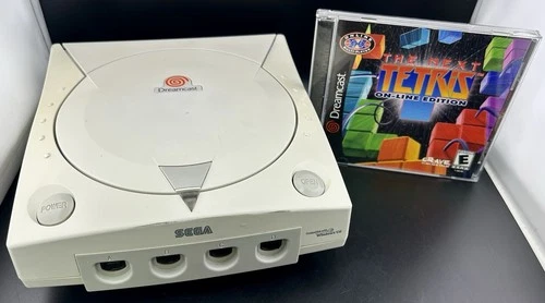 Sega Dreamcast White Console with TETRIS ON-LINE - Tested Works HKT-3020