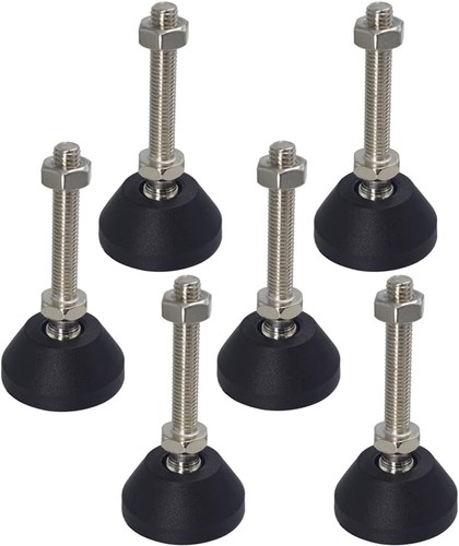 Adjustable Leveling Furniture Leg Set Of 4 Nickel Plated Steel 300Kg Load Cap... - Picture 1 of 5