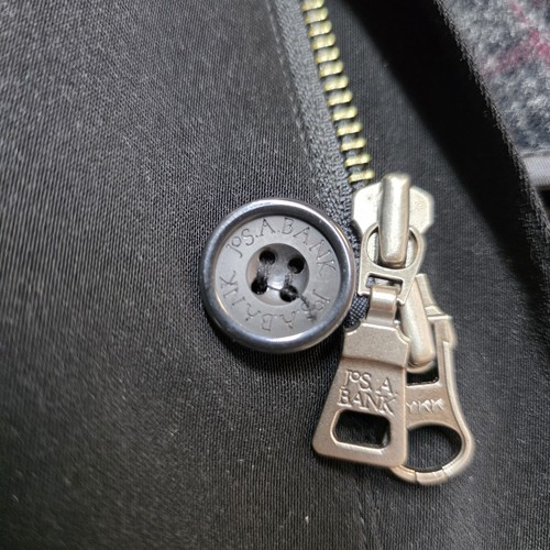 Quiet Luxury Jos. A. Bank Overcoat Men XL Black Removable Liner Business Formal - Picture 9 of 15