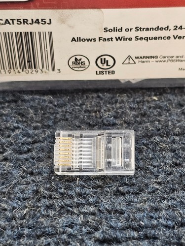 (QTY 100) ADI PRO 0E-CAT5RJ45J Pass Through CAT6 RJ45 Connector - Afbeelding 3 van 11