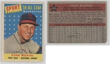 1958 Topps Sport Magazine '58 All Star Selection Stan Musial #476 HOF