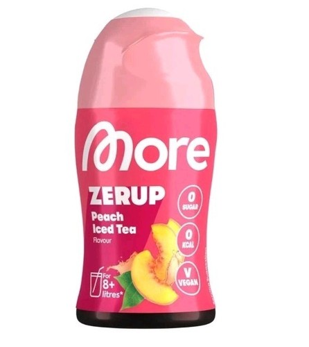 MORE Zerup, Peach Iced Tea, 65 ml, für bis zu 8 l Fertiggetränk, zuckerfreier... - Bild 1 von 2