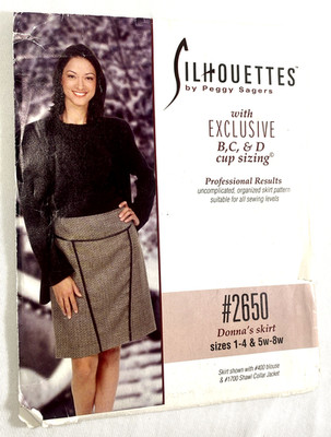 Silhouettes By Peggy Sagers 2650 Donna's Skirt Sewing Pattern SZ 1-4 & 5W-8W
