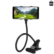 Universal Clip-on Gooseneck Phone Mount for Desk and Bed - 360-Degree Adjustable