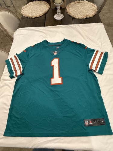 Miami Dolphins Tua Tagovailoa Authentic Nike On Field NFL Jersey XXL Stitch New - Picture 2 of 18