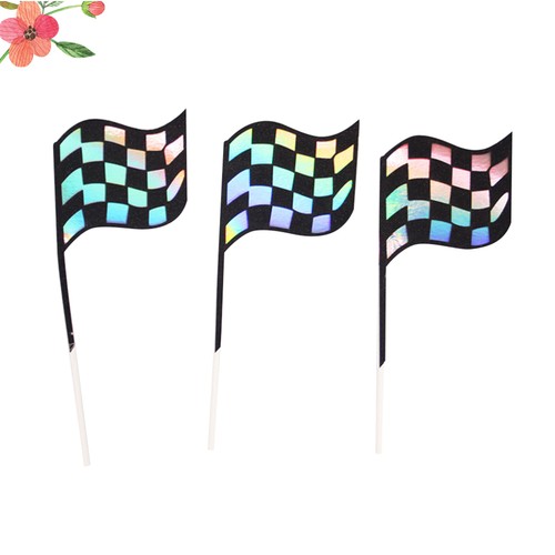 18 Stück Racing Geburtstag Deko Tortenaufleger Schmuck Flagge Design - Bild 11 von 12
