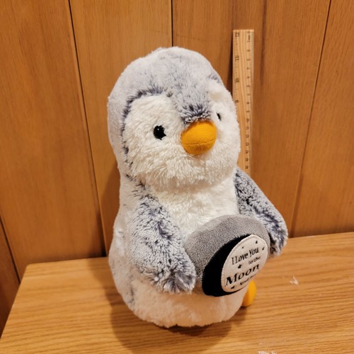 SELTEN Aurora Pinguin Liebe dich zum Mond und zurück 12 Zoll Plüsch - Bild 12 von 12