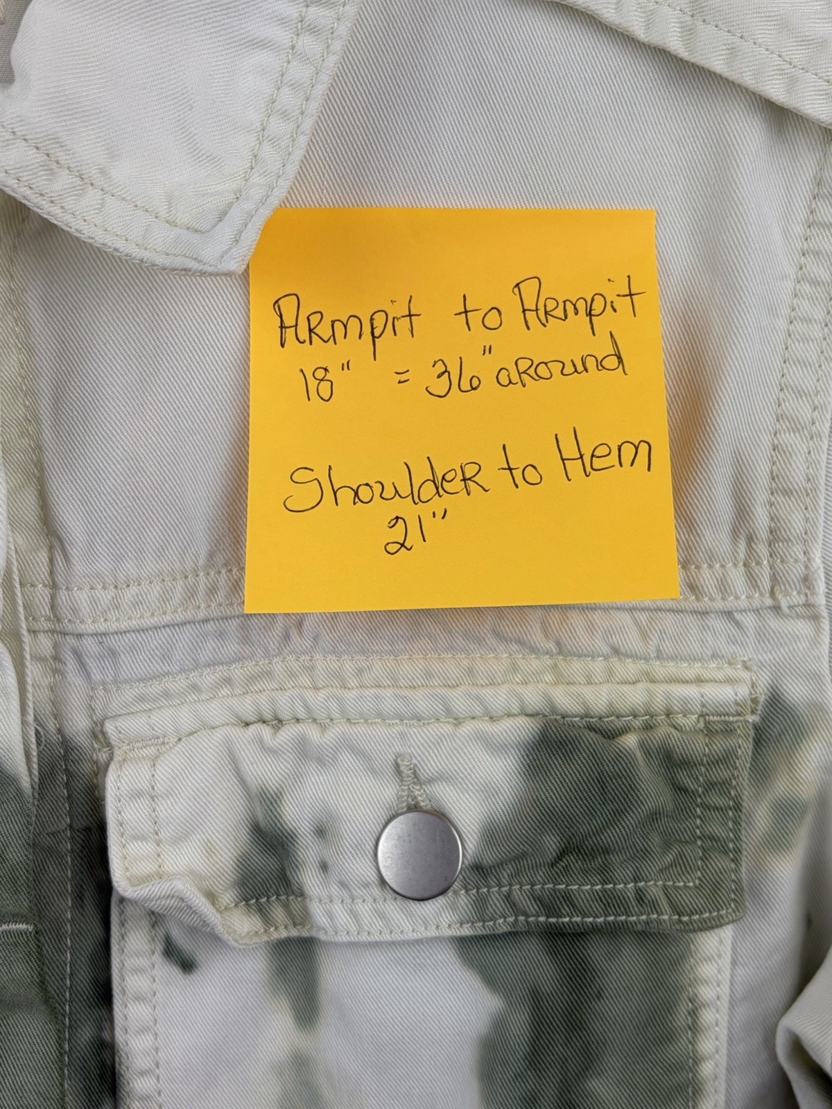 Indigo Thread Co. Tie Dye Button Front Jacket Gre… - image 3