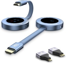 Wireless Hdmi Transmitter and Receiver HD Extender Plug  Play W/ LED Screen