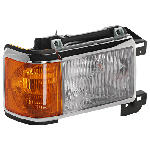Fits F-SERIES 87-91 HEAD LAMP RH, Assembly, Halogen, w/ Side Marker Lamp, w/ Chr - Picture 3 of 9
