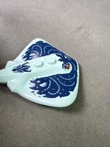 LEGO STING Ray Stingray Light Aqua Print Ocean Monster Creature Chrome FISH - Picture 4 of 7