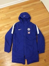 Chelsea FC Nike 2017 Sideline Hooded Winter Parka Jacket Men's Size S