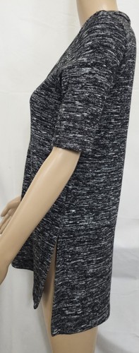 ZARA DAMEN Strick Top Größe M schwarz-weiß meliert Pullover Kurzarm - Bild 4 von 15