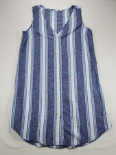 GAP Navy and Light Blue Striped Shift Dress