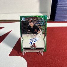 Topps 2023 Bowman Chrome Tim Tawa CPA-TT Green Shimmer Refractor Auto /99