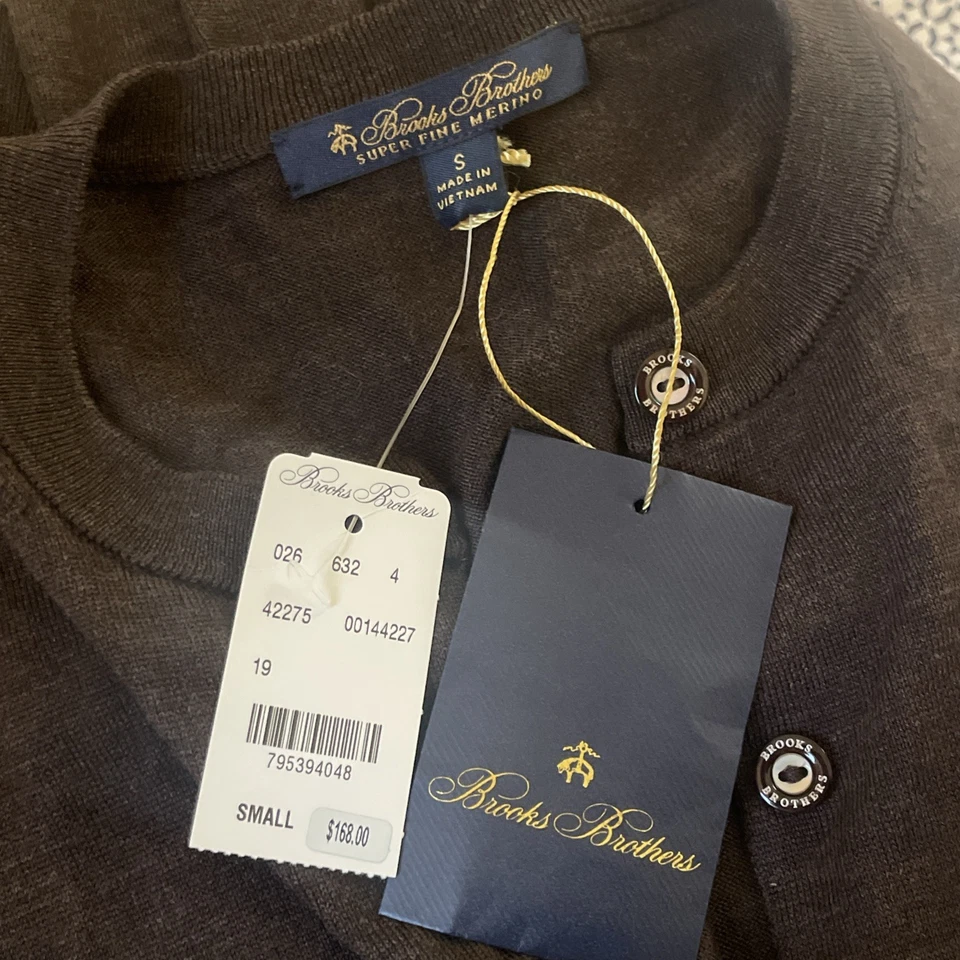 Conjunto de 2 blusas y suéteres marrones para mujer pequeños Brooks Broothers Foto 3 de 4