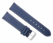 22MM SMOOTH LEATHER WATCH STRAP BAND FOR TAG HEUER CARRER CAZ101N.FC8243 BLUE W