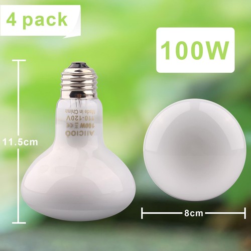Reptile Basking Light Bulb - 100W Reptile Heat Lamp Basking Bulb Incandescent... - Picture 2 of 8