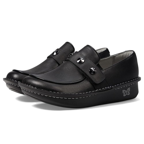 Alegria Womens Ericka Slip On Shoes EU 38 US 8-8.5 Black Leather NIB