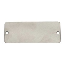 C.H. Hanson 43114 Blank Tag, Stainless Steel, 1 In H X 2 1/2 In W, Silver,