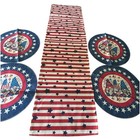 4th of July Gnome Table Runner Placemats Set Patriotic Stars Stripes Decor