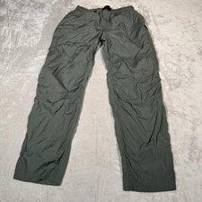 The North Face Pants Mens Extra Large Green Trail Belted Nylon Hiking Outdoors