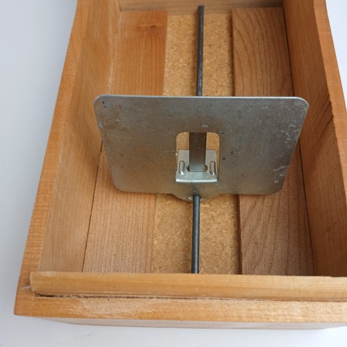 Caja de archivos de madera vintage Napa Valley PSI catálogo de tarjetas de roble con detalle de milano 10x6x4,5" - Imagen 8 de 16